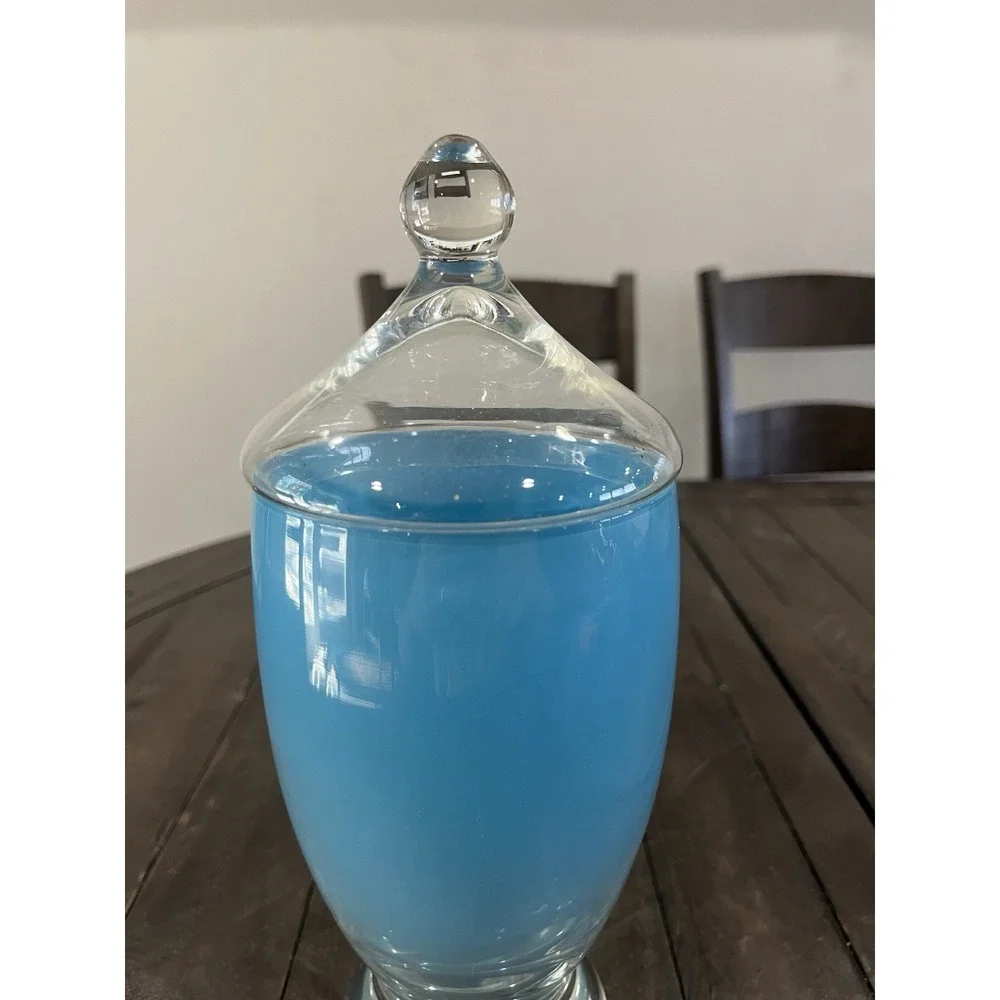 Vtg West Virginia Blue Apothecary Jar 12
